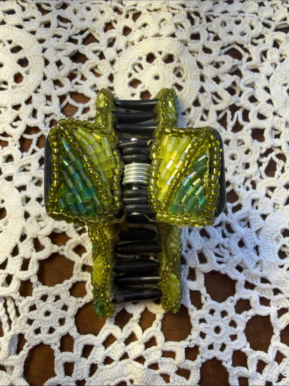 Handmade beaded green